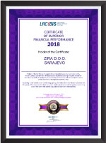 Certificate of Superior Financial Performance ZIRA