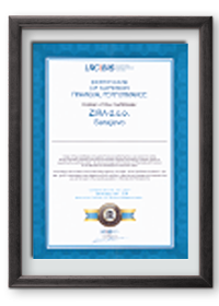 Certificate of Superior Financial Performance ZIRA